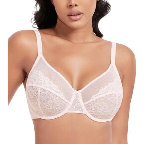 DotVol Women's Plus Size Full Coverage Sexy Lace Unpadded Underwire Bras Minimizer Everyday Bra in Kuwait