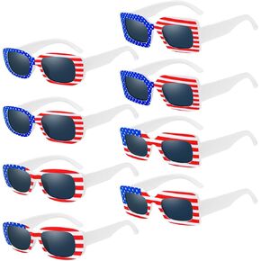 Pibupibu 8/24 Pack Colorful Rectangle Party Sunglasses Bulk, Retro Narrow Small Rectangle Y2K Glasses for Women Men
