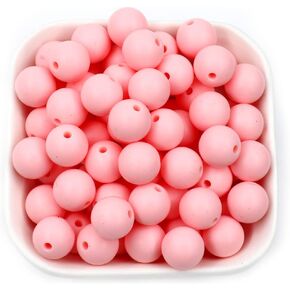 50pcs 12mm Silicone Beads for Keychain Making Bulk Assorted Round Beads Solid Silicon Bead DIY Jewelry Making Accessories for Necklace Bracelet