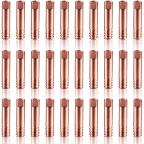 30 قطعة من أطراف لحام MIG، 11-35 0.035 بوصة 25 قطعة من أطراف الاتصال لحام Mig المتوافقة مع مسدسات Lincoln Tweco MIG 100L Mini MIG Welding Gun، نحاس in Kuwait