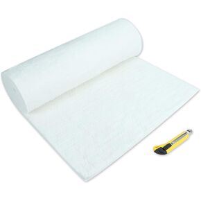 1"x24"x96",2400F Ceramic Fiber Fireproof Insulation Blanket, Applicable to Furnace, forging, kiln and Stove