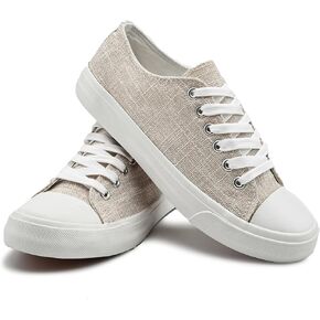 Canvas Shoes Sneakers for Women Fashion Low Top Lace Up Canvas Sneakers Classic Casual Walking Running Comfortable Non Slip Board Shoes