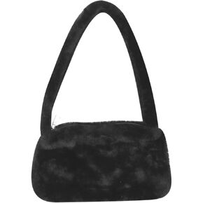 BOLLEY JOSS Girls Women Shoulder Clutch Purse Underarm Bag Fluffy Fuzzy Faux Fur Mini Cute Tote Handbag