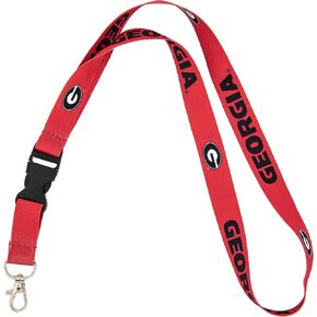 Desert Cactus University of Georgia Lanyard Bulldogs UGA Dawgs Car Keys ID Badge Holder Keychain Detachable Breakaway Snap Buckle (Red)