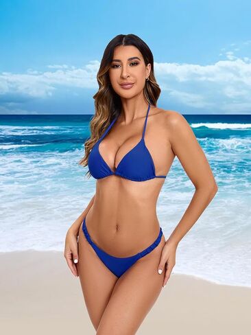 المرأة بيكيني مجموعة السباغيتي حزام المايوه مثير قطعتين البيكينيات ملابس السباحة مثلث ثونغ البرازيلي الاستحمام الدعاوى in Kuwait