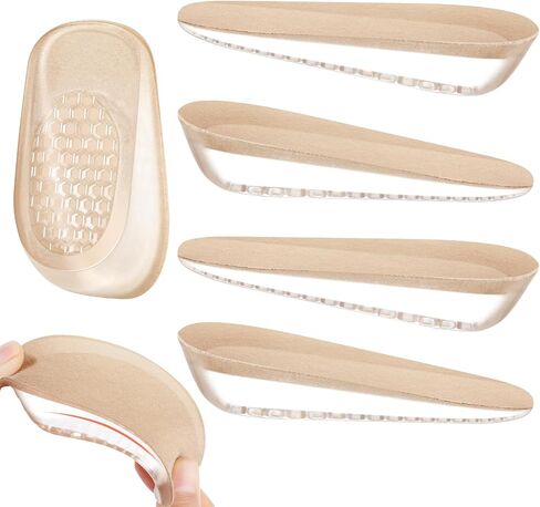 Heel Lifts Silicone - 2 Pairs Height Increase Insoles 0.6 inch Shoe Lifts for Leg Length & Relieve for Heel Pain in Saudi Arabia