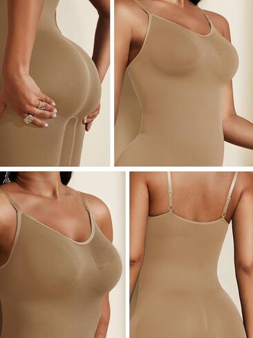 PAUKEE Women's Bodysuit Shapewear Tummy control Shorts Seamless Body Suit Shaper Sleeveless Jumpsuits Tanks Tops in Saudi Arabia