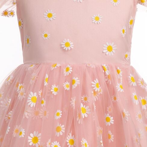 ODASDO Girls Tutu Tulle Ruffle Sleeve A-line Princess Dresses for Birthday Party Pageant Evening Holiday Formal Occasion in Kuwait