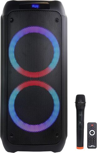مكبر صوت بي فري ساوند مزدوج 8 بوصة بلوتوث لاسلكي محمول للحفلات مع أضواء تفاعلية in Kuwait
