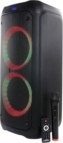 مكبر صوت بي فري ساوند مزدوج 8 بوصة بلوتوث لاسلكي محمول للحفلات مع أضواء تفاعلية in Kuwait