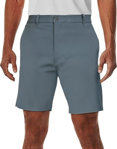 شورت Youper للرجال من Tech Golf مع حزام خصر مطاطي مخفي، مقاوم للتجاعيد 10 بوصات شورت رياضي كاجوال للعمل in Kuwait