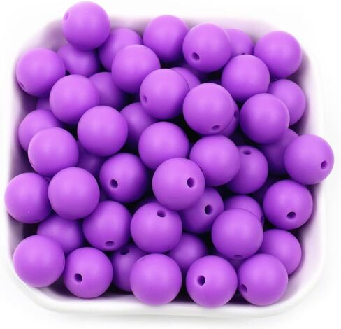 50pcs 12mm Silicone Beads for Keychain Making Bulk Assorted Round Beads Solid Silicon Bead DIY Jewelry Making Accessories for Necklace Bracelet in Kuwait