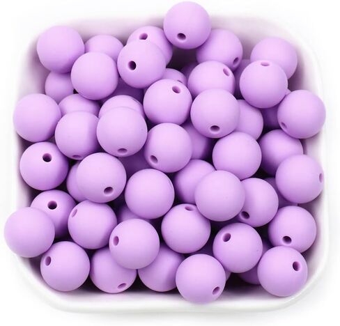 50pcs 12mm Silicone Beads for Keychain Making Bulk Assorted Round Beads Solid Silicon Bead DIY Jewelry Making Accessories for Necklace Bracelet in Kuwait