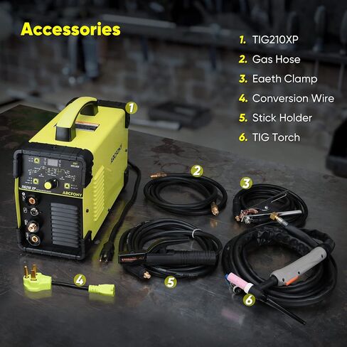 آلة لحام TIG TIG210XP HF TIG/Spot TIG/Stick لحام، 210 أمبير 110/220 فولت ثنائي الجهد IGBT آلة لحام للعاكس in Saudi Arabia