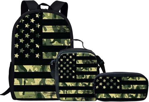 3pcs/set Kids School Bags Shoulder Backpack for Girls Boys Primary Schoolbags with Thermal Lunch Box Pencil Holder in Saudi Arabia