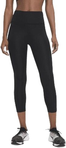 Nike Fast Women's Mid-Rise Crop Running Leggings, Black in Saudi Arabia