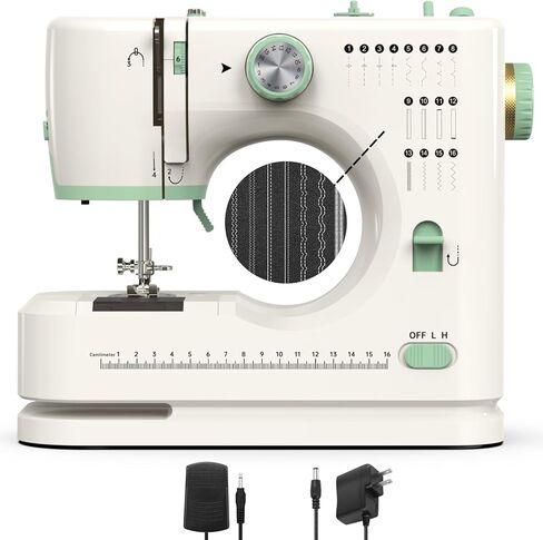 StitchMaster Pro:Ballet on twin needles.Sewing machine,sewing machine for beginners,Double needle and double thread,16 kinds of stitches.Sewing machine for Household,sewing machine for adults.(White) in Kuwait