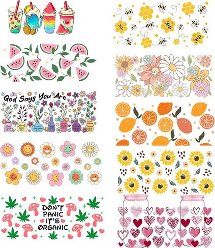 ملصق نقل مقاوم للماء ثلاثي الأبعاد للطيور (5 قطع)، أغطية أكواب DTF للأشعة فوق البنفسجية للزجاج 16oz، شارات مقاومة للخدش للحرف اليدوية والأثاث، شكل غير منتظم، استخدام فردي، موضوع الطيور، بلاستيك، Am010 in Kuwait