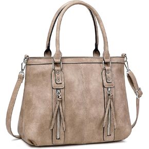 محفظة sqlp للنساء حقيبة يد جلدية للعمل، حقيبة كتف ذات سعة كبيرة، سوداء in Kuwait