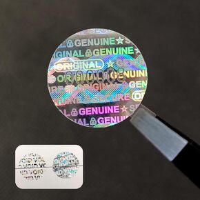 180pcs tamper proof hologram stickers security Genuine original guaranteed labels warranty void seal tamper evident stickers with Unique serial number (0.6inch,Circular)