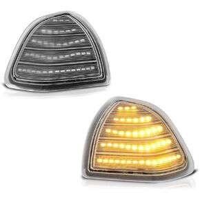 [Sequential Turn Signal] For 2009-2022 Compatible with Dodge RAM 1500 2500 3500 Classic Amber LED Strips Side Towing Mirror Indicator Light Blinker Lamp Replacement, Driver & Passenger Side