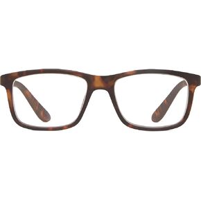 ICU Eyewear ScreenVision Blue Light Blue Light Reading Glasses - Square Matte Tortoise - Lucas - +1.25