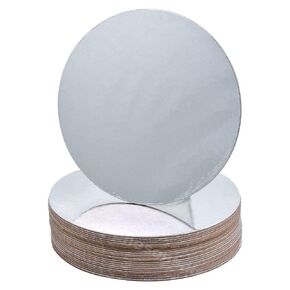 8" Silver Round Cakeboard, 25 ct. - 2 mm Thick