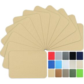 12 قطعة من الرقع التي يمكن كيها من نسيج عالي الجودة من الداخل والخارج. أقوى مجموعة تزيين لإصلاح الكسترد من القطن بنسبة مائة بالمائة مقاس 3 بوصة × 4-1/4 بوصة (قطن - كاسترد) in Kuwait