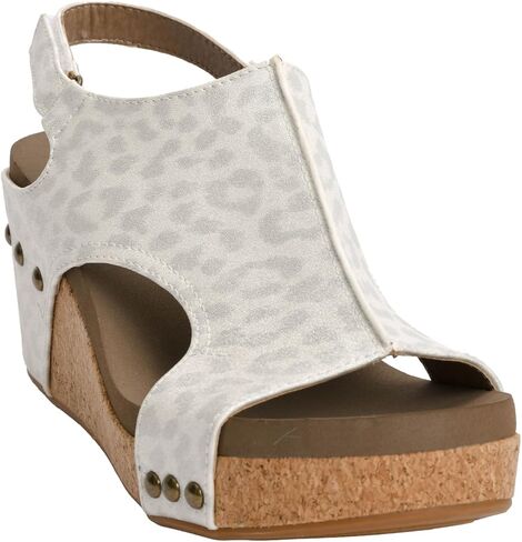 Corkys Footwear Womens Carley Wedges, Featuring Corkys EVA Foam Cushioned Insoles, A 2.5 Inch Heel, Lightweight For All Day Wear, And Hook And Loop Closure in Saudi Arabia