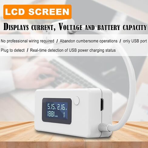 USB Tester Power Meter Mini LCD Digital Display USB Current Voltage Detector Real-time Monitoring High Precision Socket Tester, for Phone Power Bank in Saudi Arabia