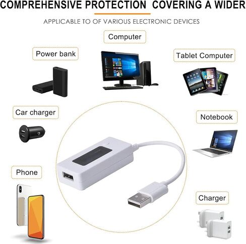 USB Tester Power Meter Mini LCD Digital Display USB Current Voltage Detector Real-time Monitoring High Precision Socket Tester, for Phone Power Bank in Saudi Arabia