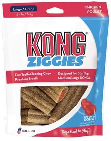 KONG Stuff'n Ziggies - Adult Dogs Original Recipe (Large - 8 oz) - Pack of 3 in Saudi Arabia