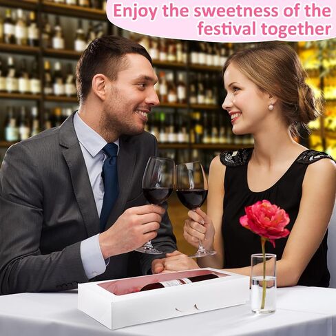 50 عبوة من علب البسكويت مقاس 40.64 سم × 16.5 سم × 6.35 سم مع نافذة، صناديق مخبوزات طويلة، صناديق حلوى منبثقة تلقائيًا لنبيذ عيد الحب، الماكارون، الفراولة، الشوكولاتة، الكعك، المعجنات in Kuwait