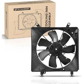 A-Premium Engine Radiator Cooling Fan Assembly Compatible with Select Acura Models - RSX 2002 2003 2004 2005 2006, 2.0L - Automatic Transmission, Replace# 19030PNDA01, 19015PND003