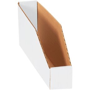 BFBINMT212 Open Top Bin Boxes, 2" x 12" x 4 1/2", White (Pack of 50)