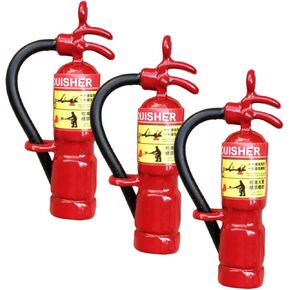 STOBOK 3pcs Mini Fire Extinguisher Mini Tools Outdoor Metal Outdoor Decor Micro Landscape Fire Extinguisher Furniture Doll House Accessories Mini Miniature Fire Extinguishers Thing