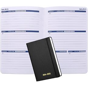 Planner 2024-2025 - July 2024 - December 2025 Planner, 5.2" x 7.5", 2024-2025 Calendar Planner, 18 Month Planner, Premium Thick Paper, Black