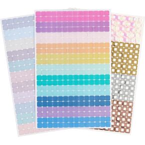 Erin Condren Designer Sticker Pack - Multi-Colored Squares Stickers 3 Pack. Contains Decorative, Fun and Cute Stickers for Customizing Planners, Notebooks, and More
