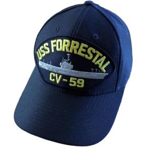 EAGLE CREST USS Forrestal CV-59 Navy Ship HAT USA Made