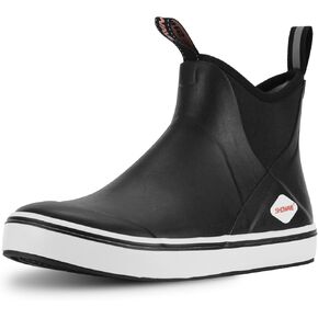 Showave Men's Deck Boots Waterproof Ankle Rain Boots High Performance Sports Sailing Booties Non-slip Rubber Boots Outdoors
