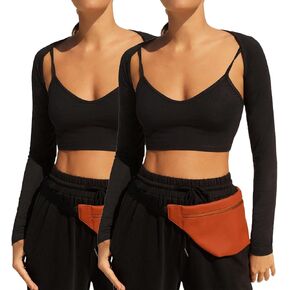 Verdusa Women's Long Sleeve Open Front Bolero Shrug Crop Top Cardigan