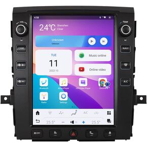 12.1 Inch Android 11 Snapdragon 665 Car Radio Upgrade for 2016 2017 2018 2019 Nissan Titan Auto Stereo Receiver Multimedia Player GPS Navigation Touch Screen Head Unit