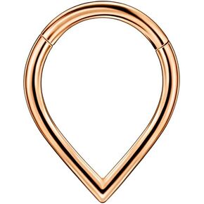 FANSING Surgical Steel Septum Jewelry 16g Teardrop Septum Rings for Women