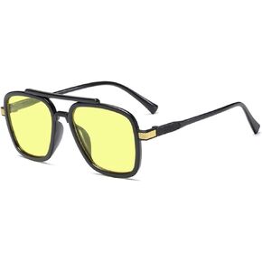 نظارات شمسية iKANOO Tony Stark للرجال والنساء بإطار معدني مربع عتيق نظارات الرجل الحديدي نظارات سبايدر مان in Kuwait