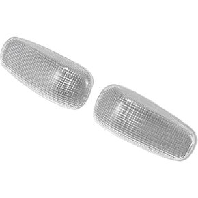 Motoforti Front Signal Side Marker Light Lens Cover, for Dodge Sprinter 3500 2003-2006, ABS, 5124431AA, 05124431AA, Clear, Gray, 1 Pair