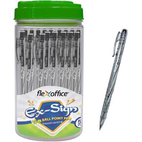 Ballpoint Pens, Black Ink, 0.5mm Fine Point, 50 Count Pack, Quick Smooth Writing, Ball point Pens, for School, Office Supplies (FO-09-Black
