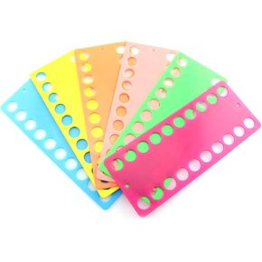 Tegg Embroidery Floss Organizer 6PCS 20 Position Colorful Embroidery Thread Winding Board Cross Stitch Thread Holder Storage Tool