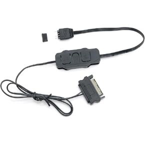 ARGB Controller Built-in Light Mode SATA Power Supply 5V 3PIN Lighting Controller PC Fan Controller Support 3PIN/5V Lighting Interface SATA Direct Supply