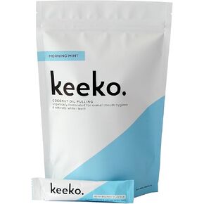 Keeko - Natural/Organic Oil Pulling Sachets (Morning Mint) (14 Packets (2 Week Course))