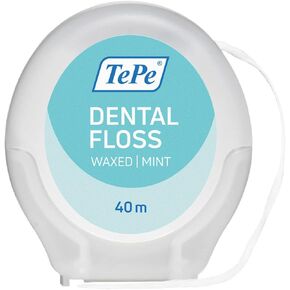 TEPE Dental Floss, Waxed Mint Tooth Floss, Strong Expanding Dental Floss, PFAS Chemical Free, 40m